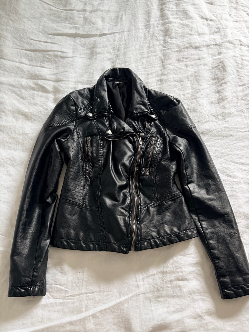Free People Vegan Leather Moto Jacket - 4